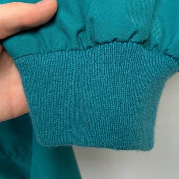Vintage McGregor Anti-Breeze Windbreaker Jacket Blue/Teal Fold Out Hood Size 2XL - Picture 5 of 10